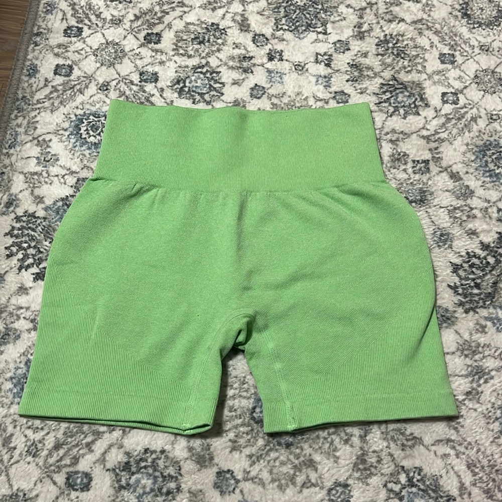 Workout green shorts: size small